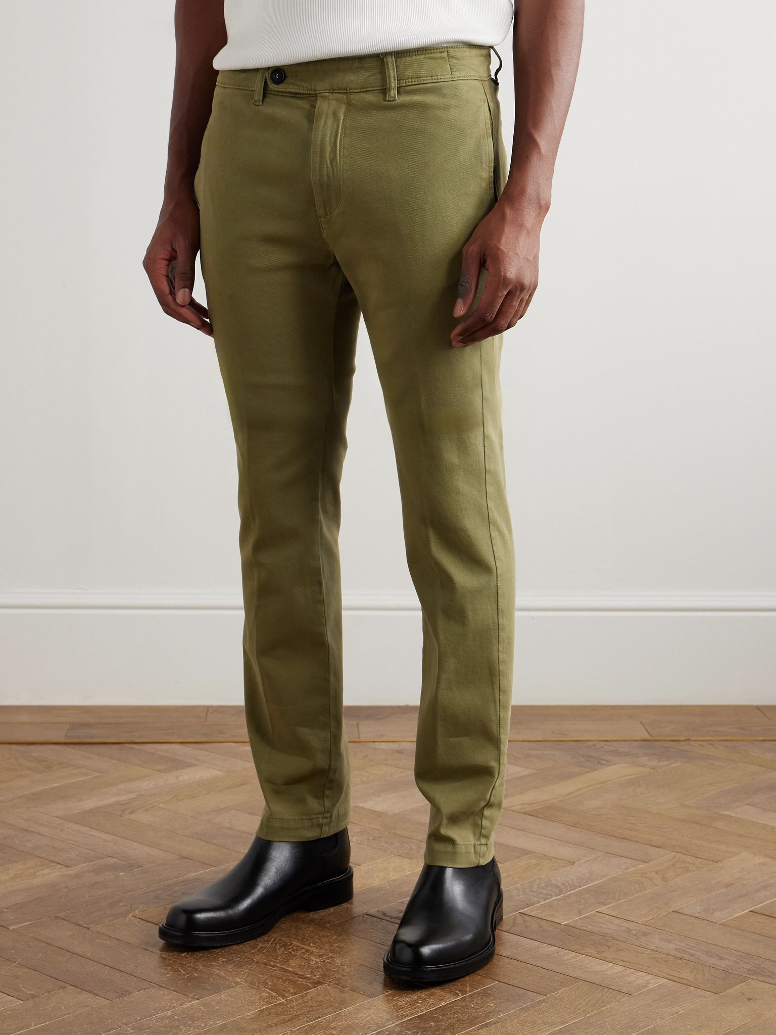 Winch2 Straight-Leg Cotton-Blend Twill Trousers Green - 3