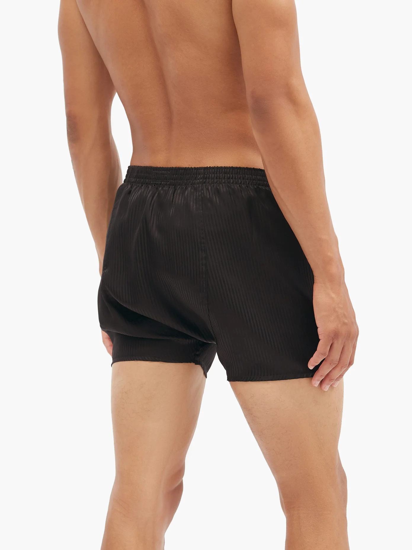 Woburn satin-striped silk boxer shorts - 3