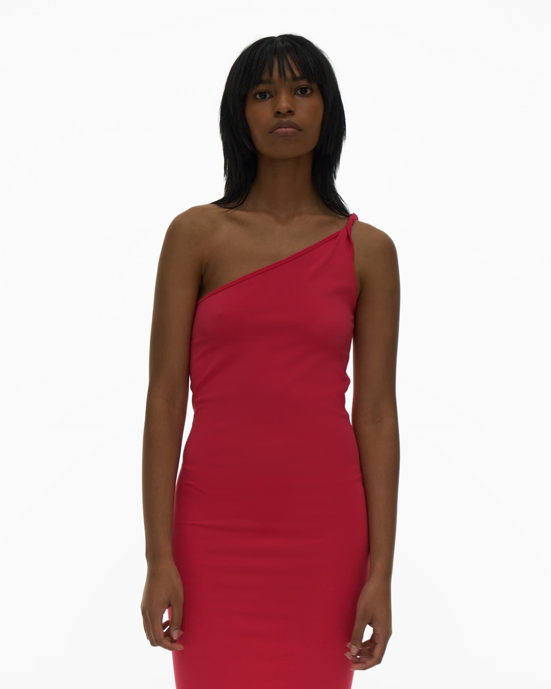 TWISTED ONE-SHOULDER DRESS - 3