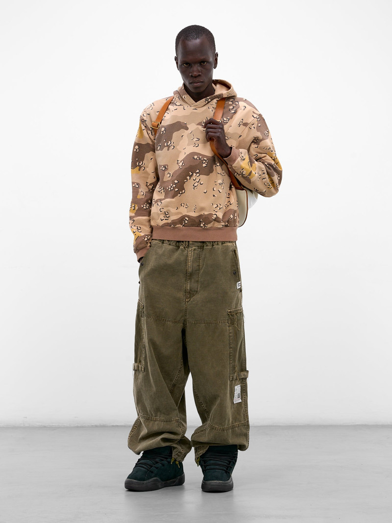 Kapital Beige Camo Fleece Hoodie outlook