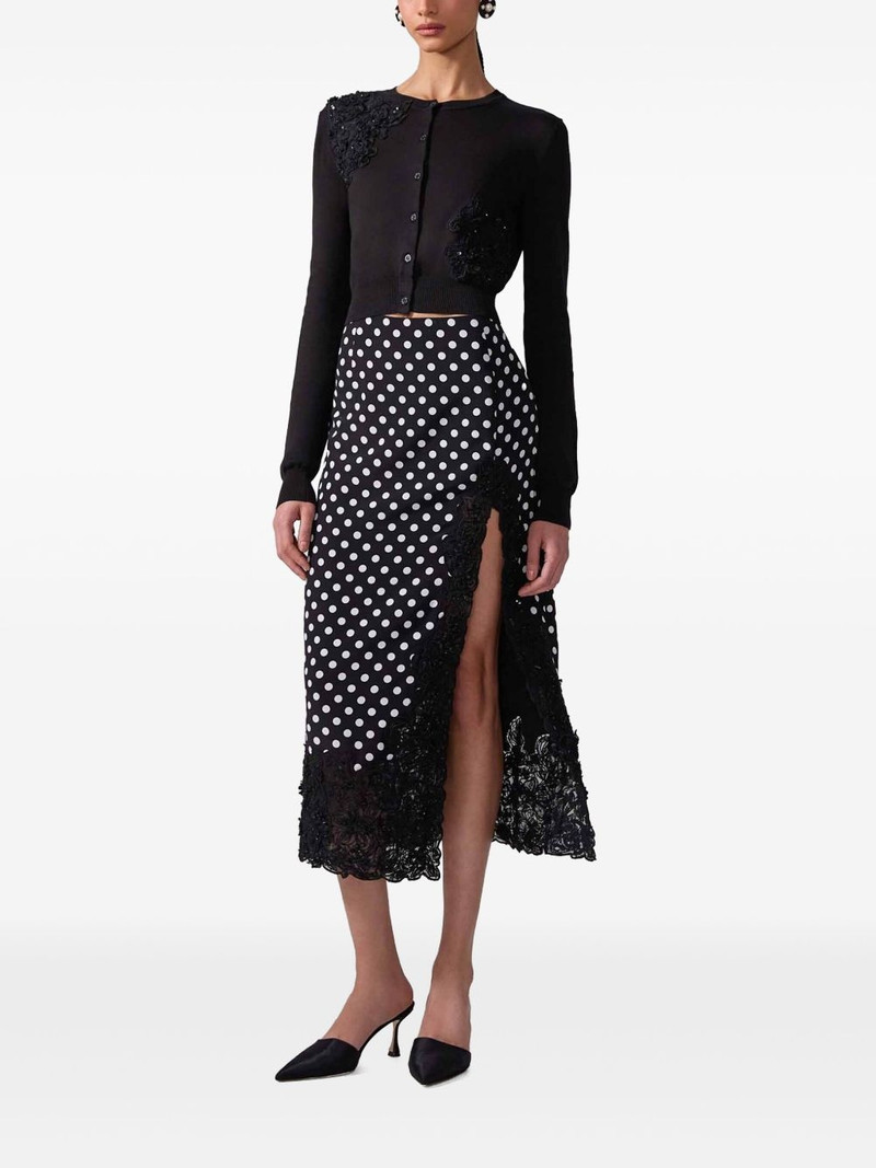 CAROLINA HERRERA lace-appliqué cardigan outlook
