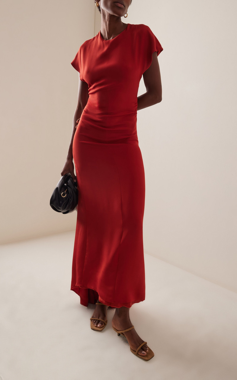 TOVE Neveah Stretch-Jersey Maxi Dress orange outlook