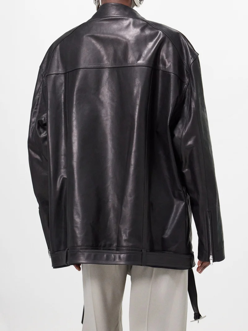 Rick Owens Jumbo Luke Stooges leather biker jacket | REVERSIBLE