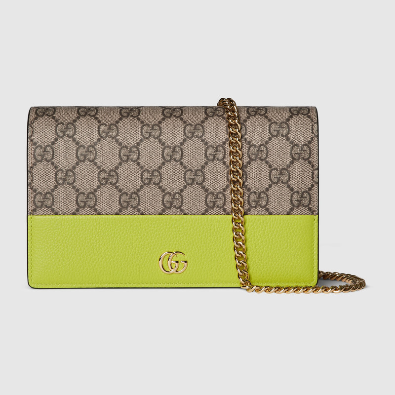 GG Marmont bi-color wallet on chain 1