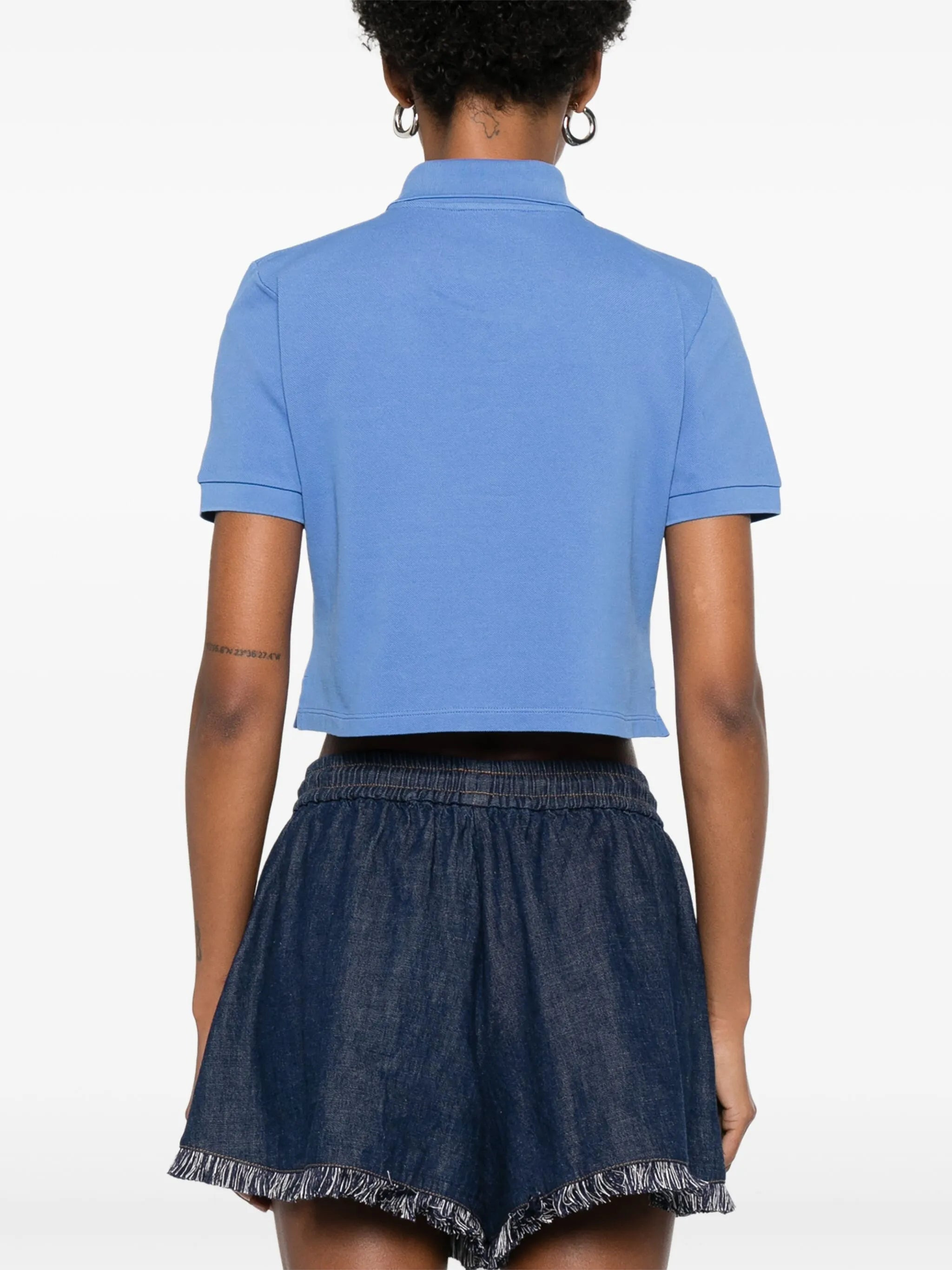 Miu Miu Logo-print Cropped Polo Top - 5