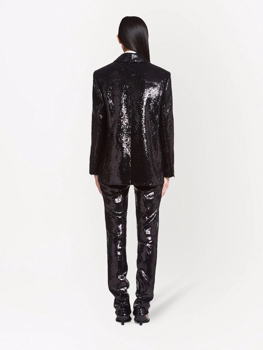 sequin-embellished blazer - 4