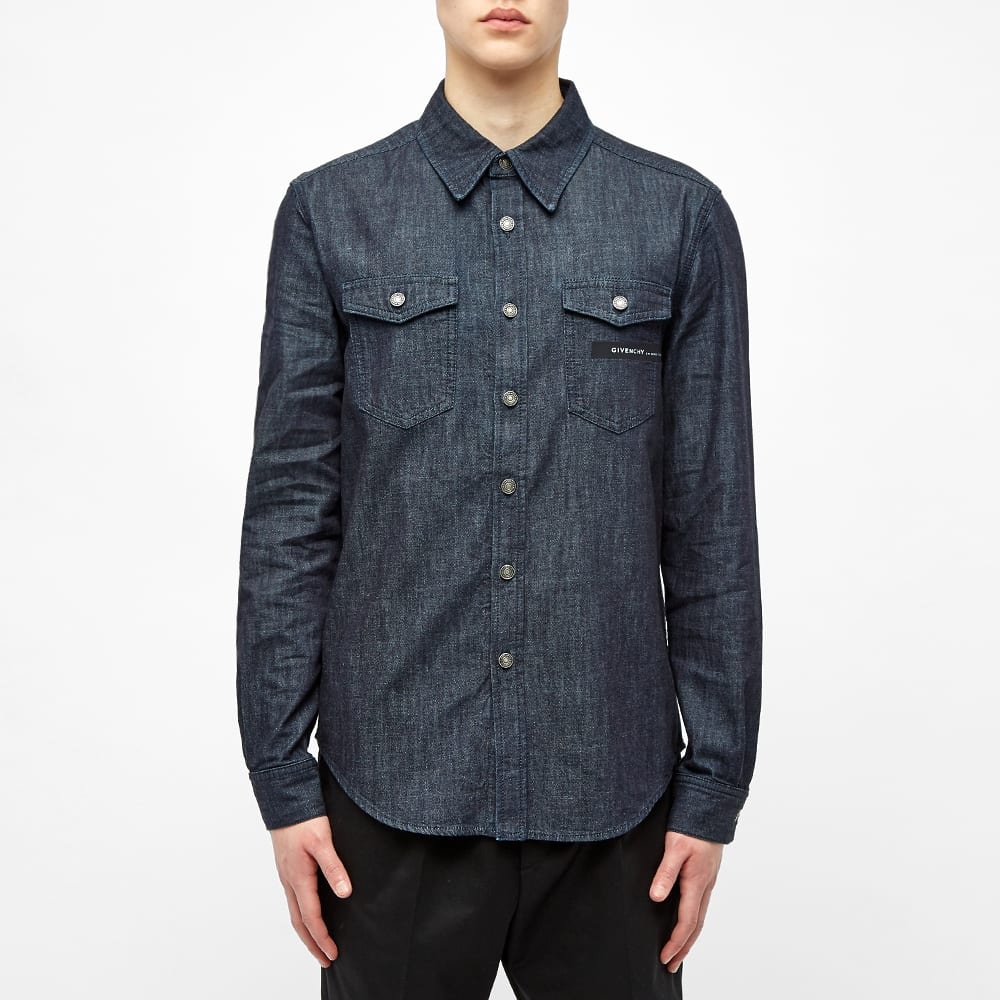 Givenchy Tape Logo Denim Shirt - 3