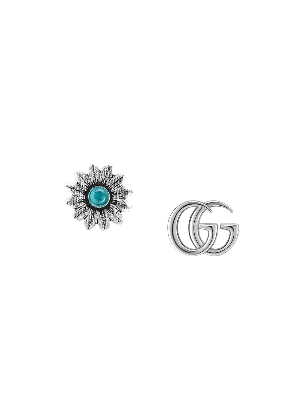 Double G flower stud earrings - 1