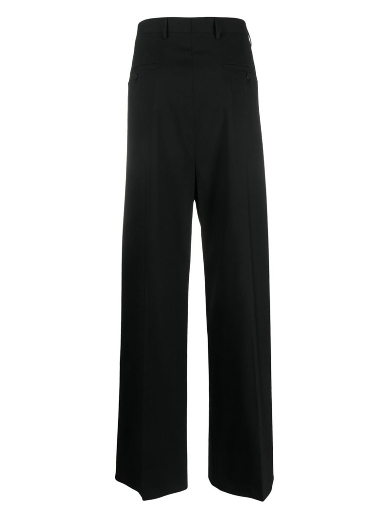 Rick Owens pressed-crease concealed-fastening tailored trousers outlook