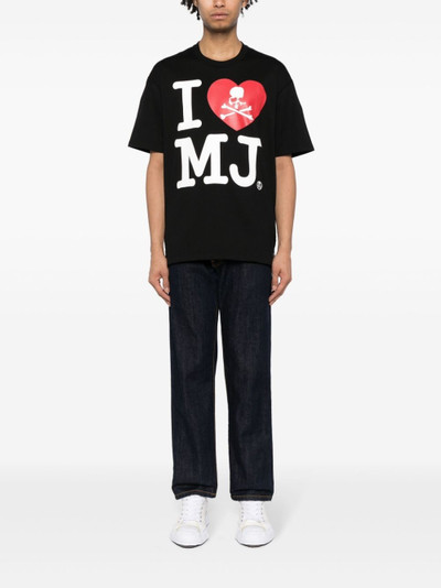 mastermind JAPAN I Love MJ-print cotton T-shirt outlook