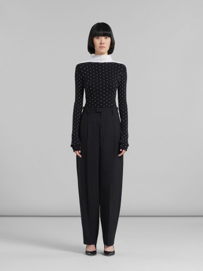 Marni BLACK TROPICAL WOOL TAILORED TROUSERS outlook