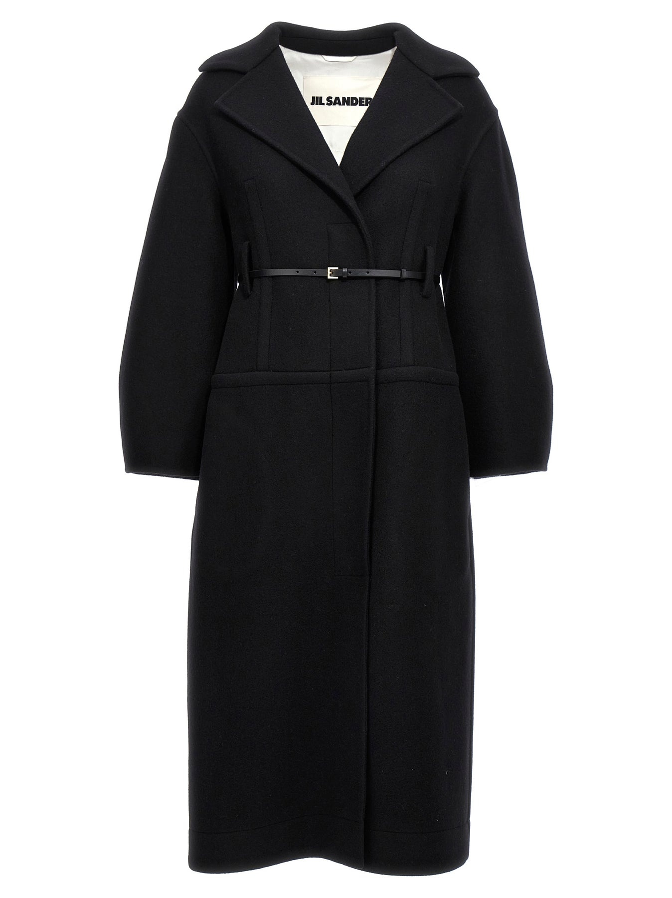 Long Wool Coat Coats, Trench Coats Black - 1