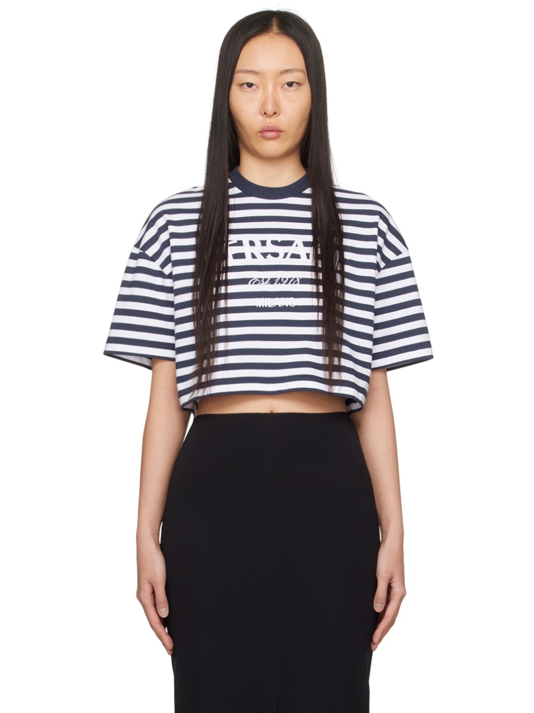 Navy Striped T-Shirt - 1