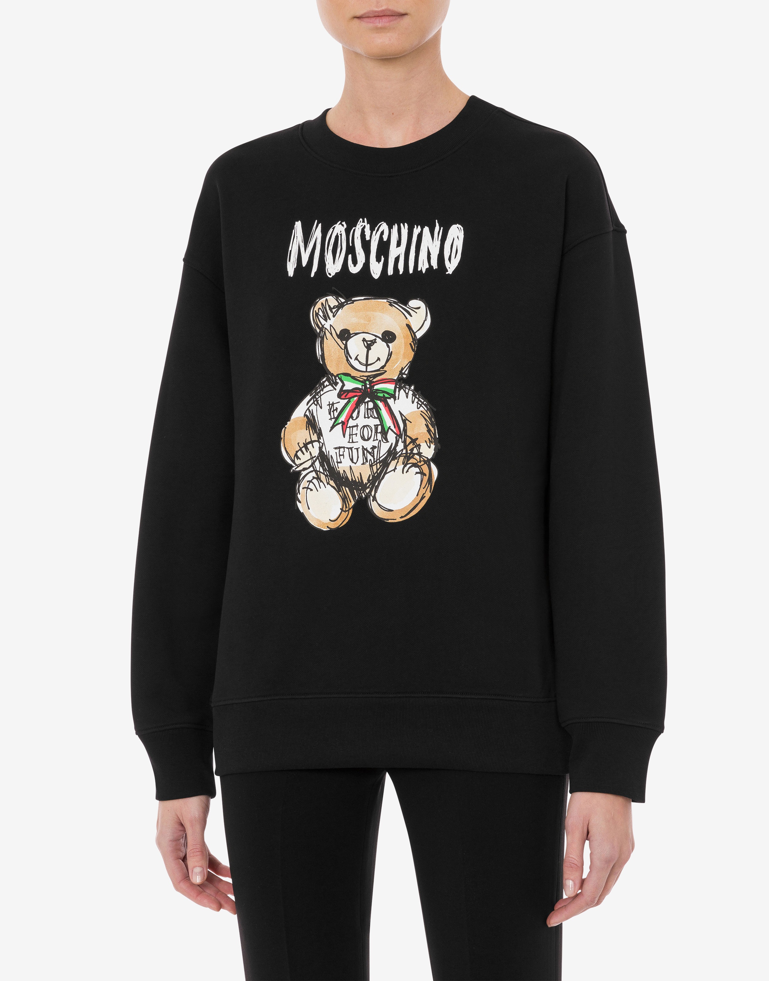 DRAWN TEDDY BEAR ORGANIC COTTON SWEATSHIRT - 2