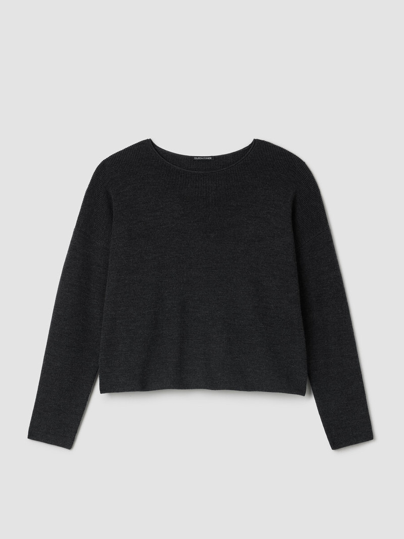 Merino Crew Neck Top in Regenerative Wool 1