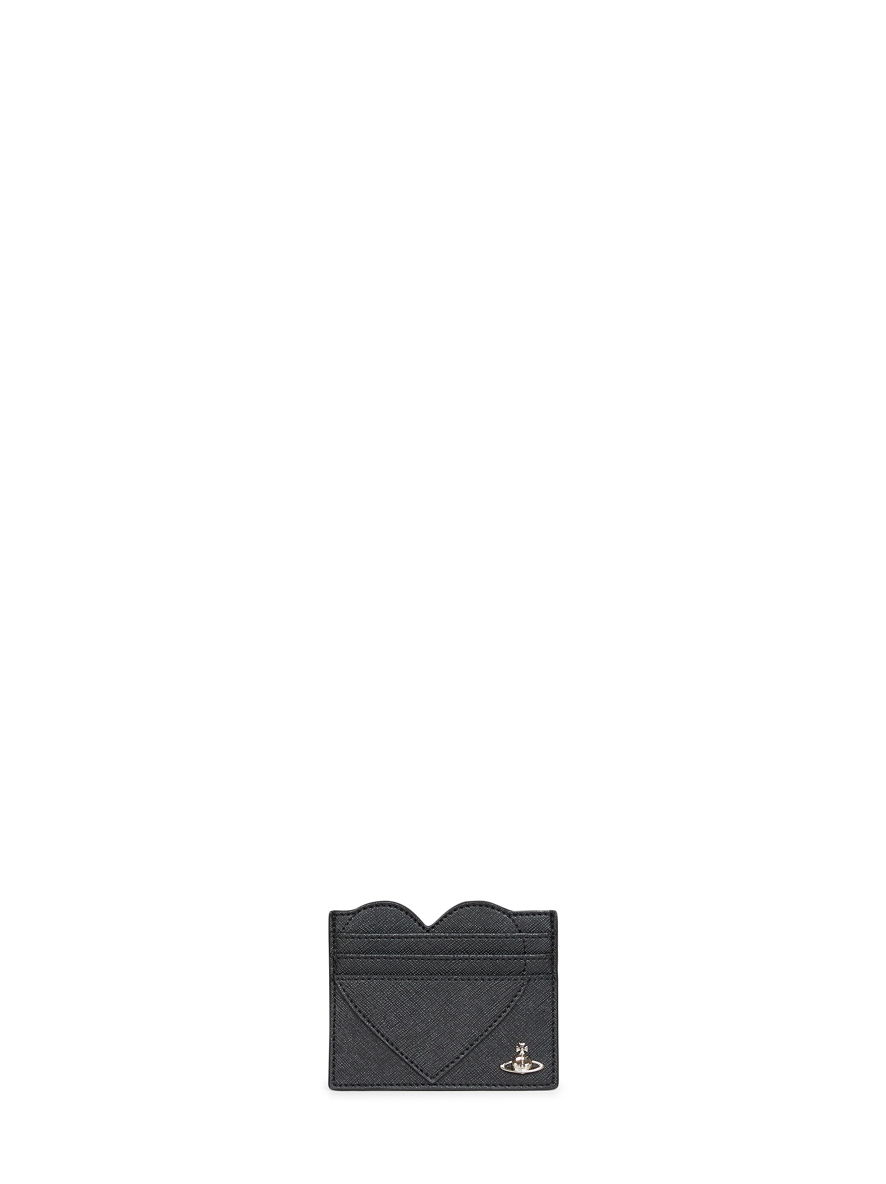 Black heart-shape Orb card holder - 1