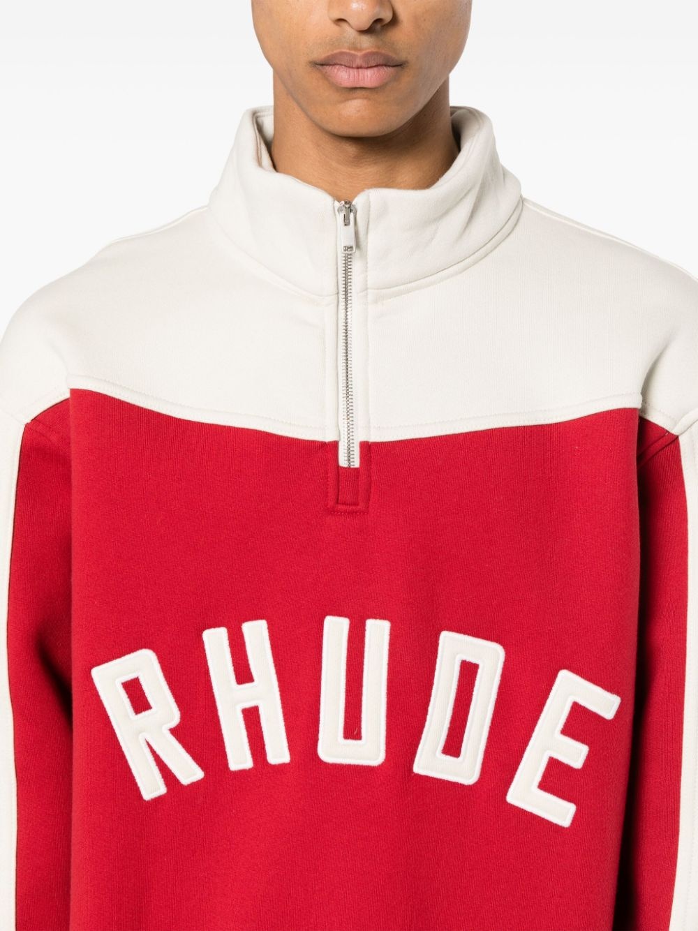 Contrast Varsity cotton sweatshirt - 5