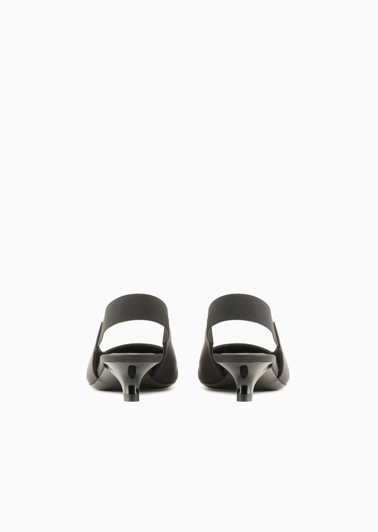 Nylon slingback court shoes with square toes - 4
