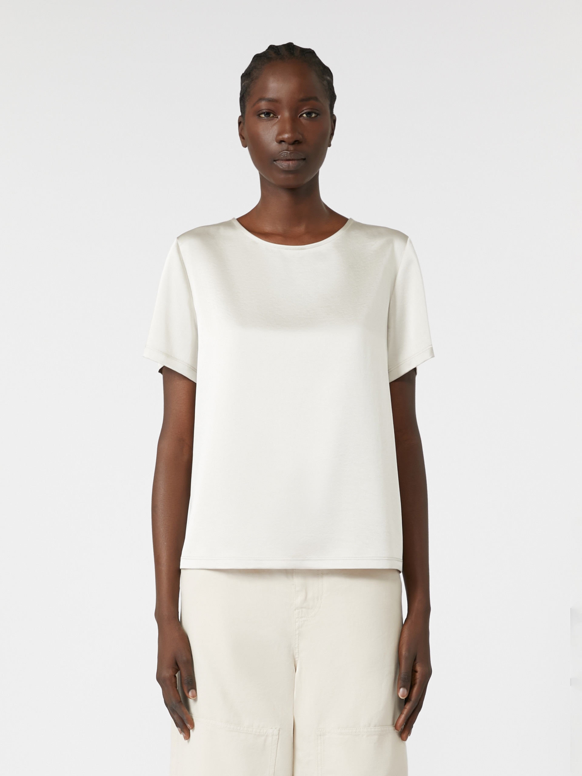 GILBERT Satin and jersey T-shirt - 3