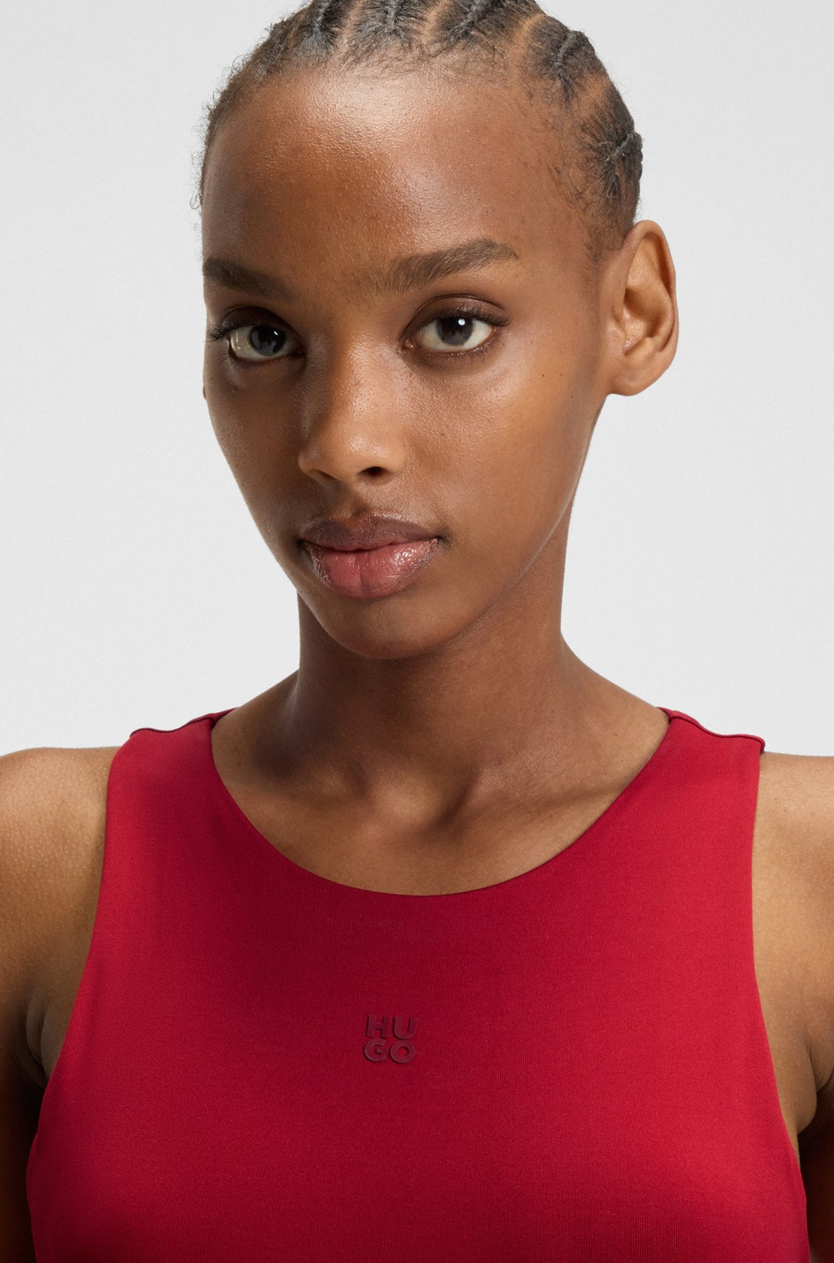 STRETCH-JERSEY BODYSUIT WITH STACKED LOGO - 5