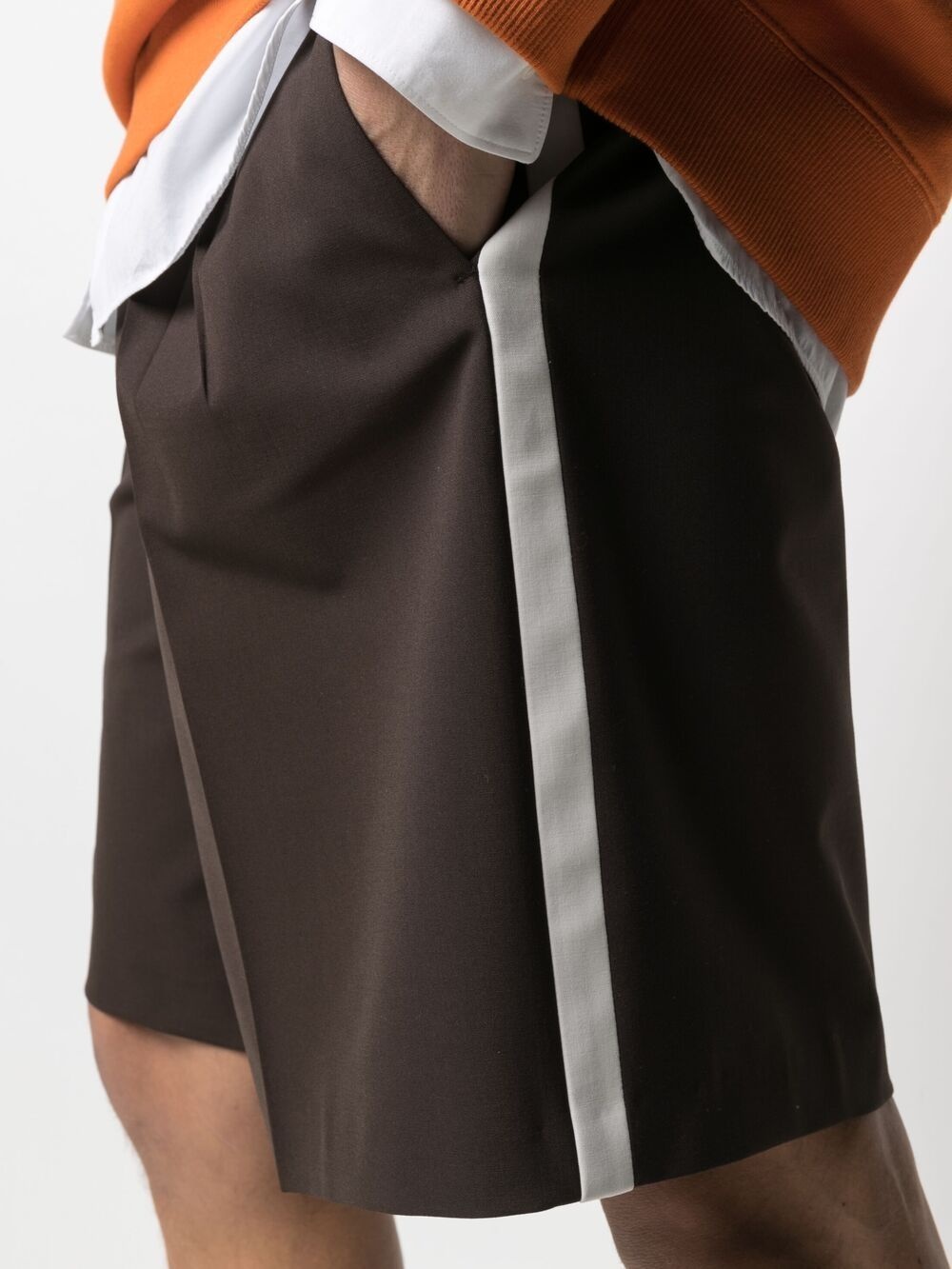 side panel tailored shorts - 5