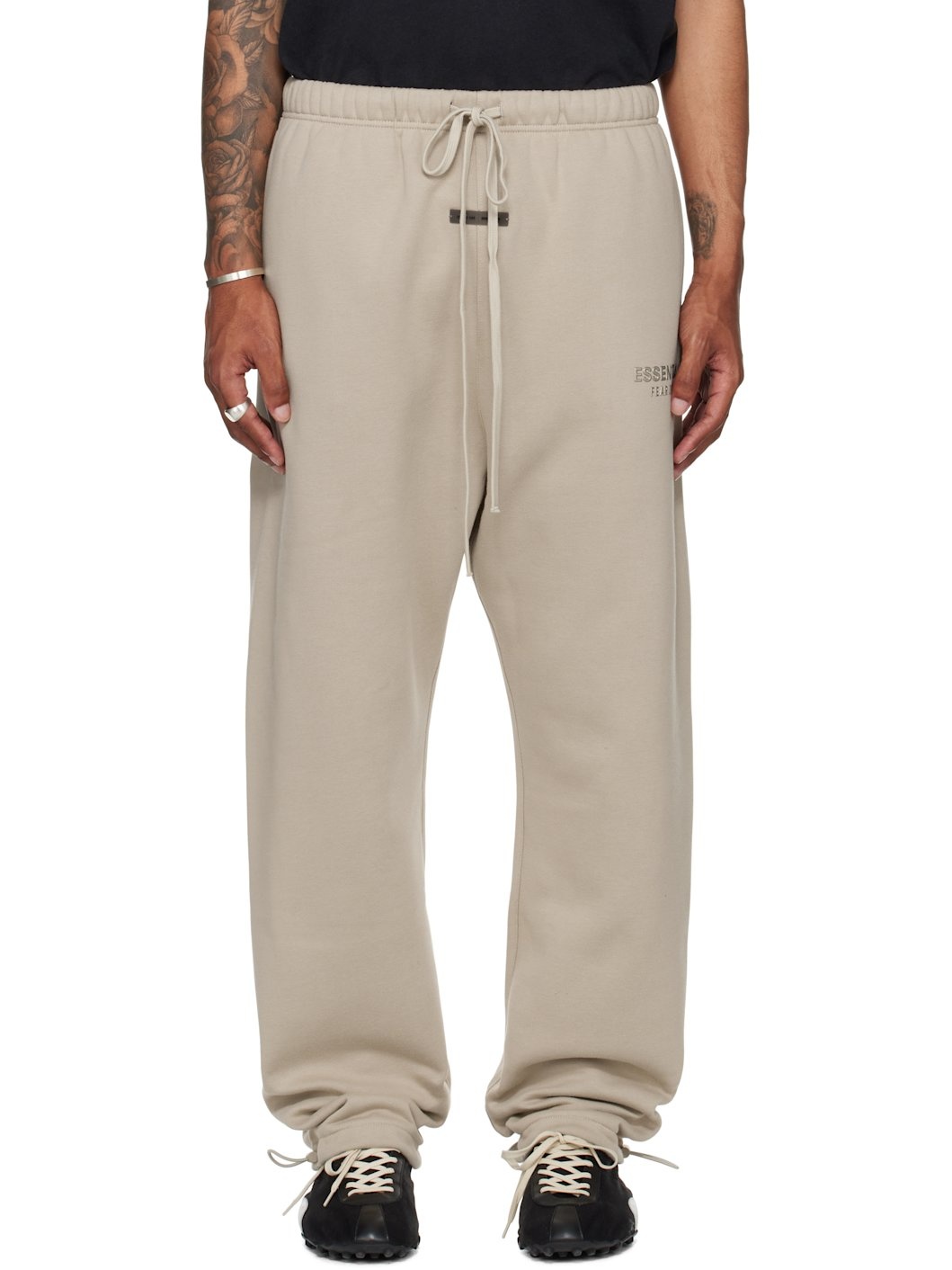 Taupe Relaxed Fleece Sweatpants - 1