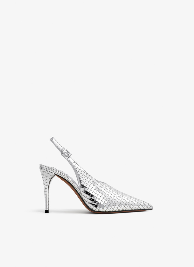 ART DECO SLINGBACKS IN MIRROR CALFSKIN - 1