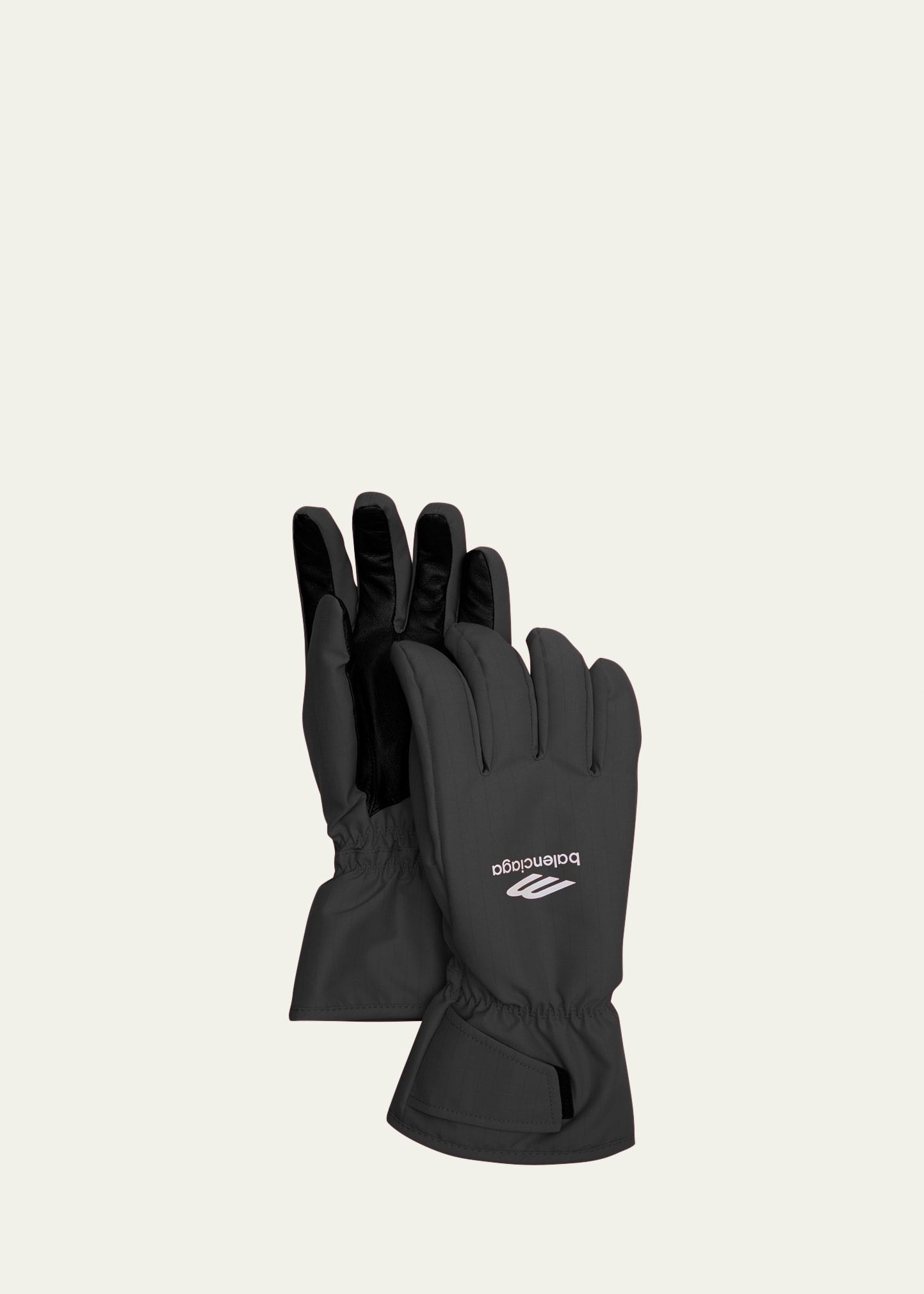 Men's 3B Sports Icon Nylon and Leather Ski Gloves - 1