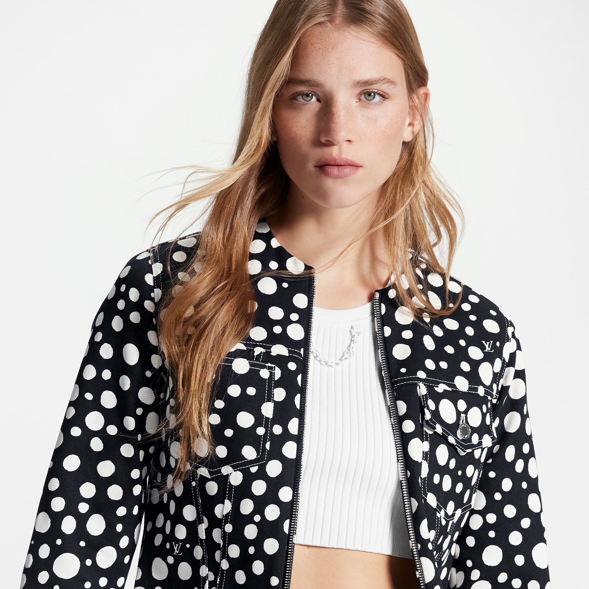 LV x YK Infinity Dots Zip-Up Jacket - 4