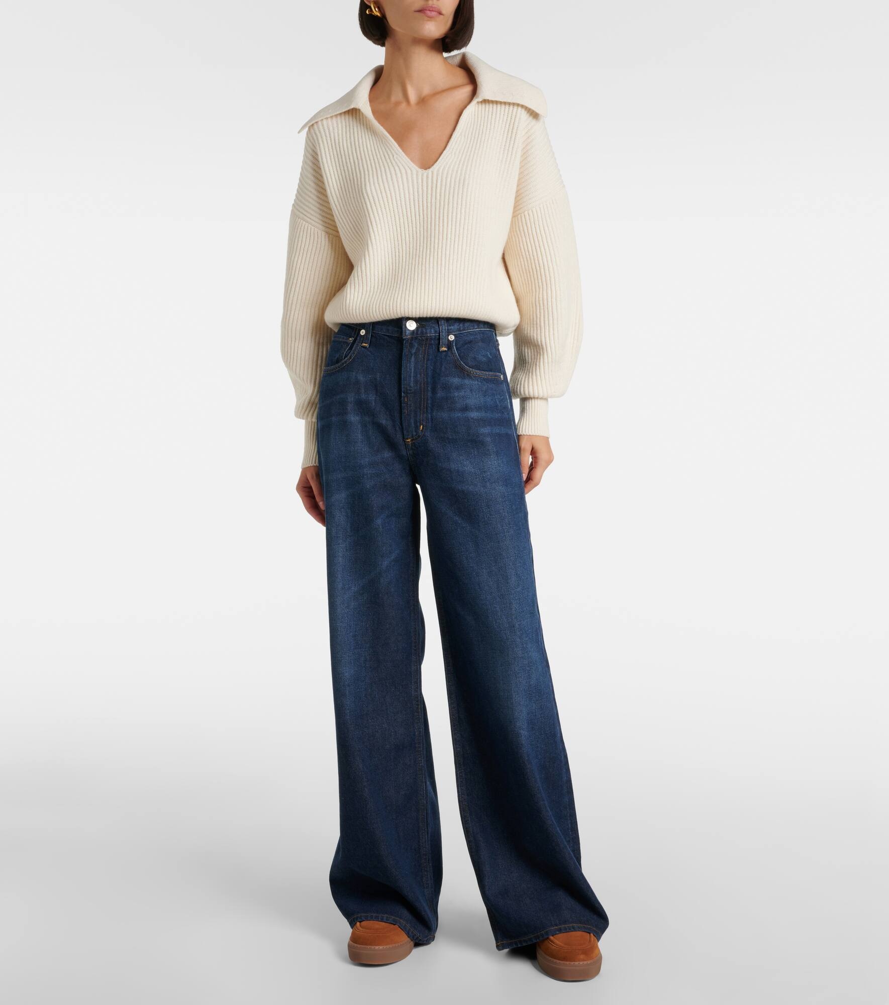 Paloma high-rise wide-leg jeans - 7