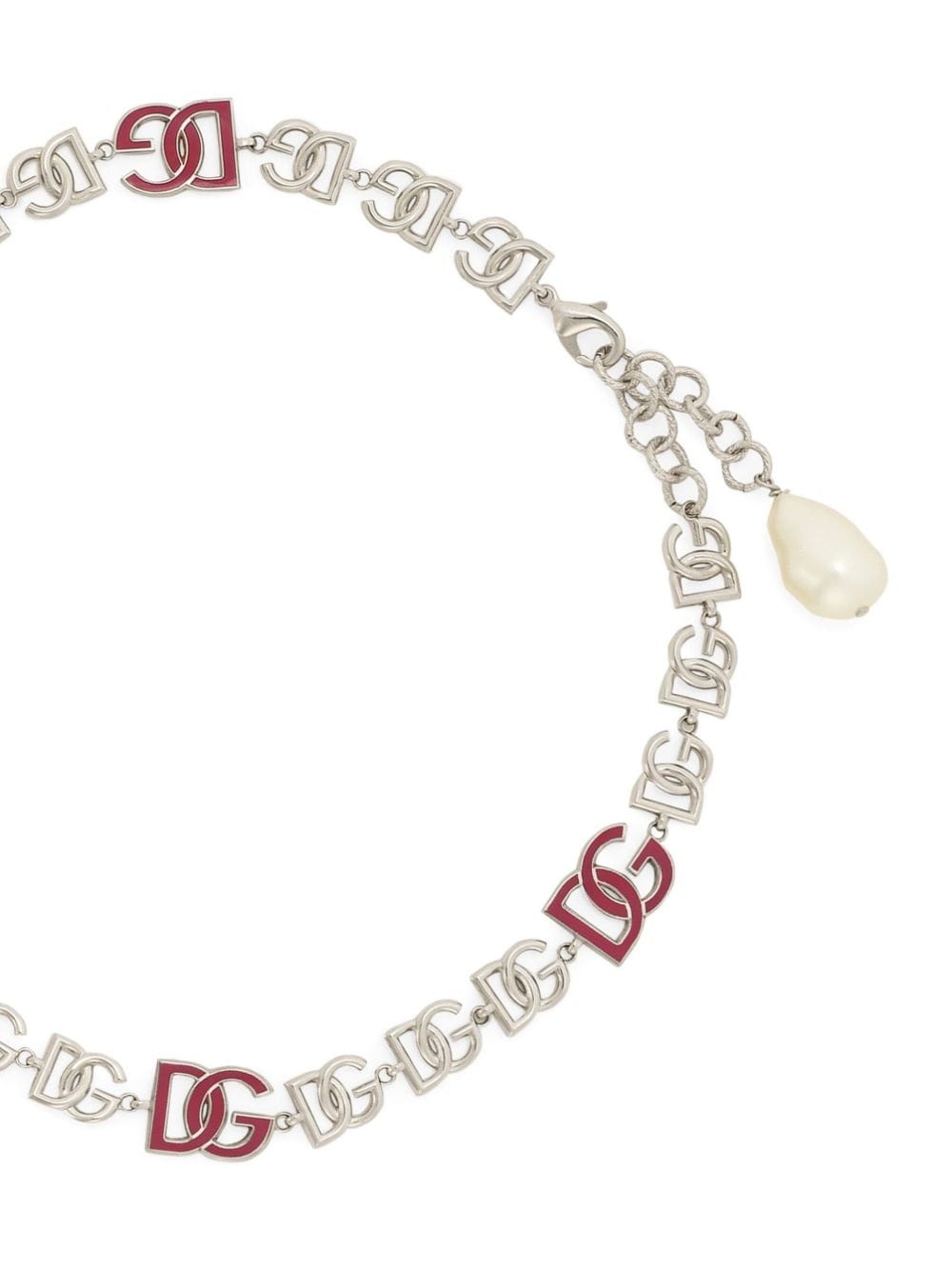 logo-lettering polished necklace - 3