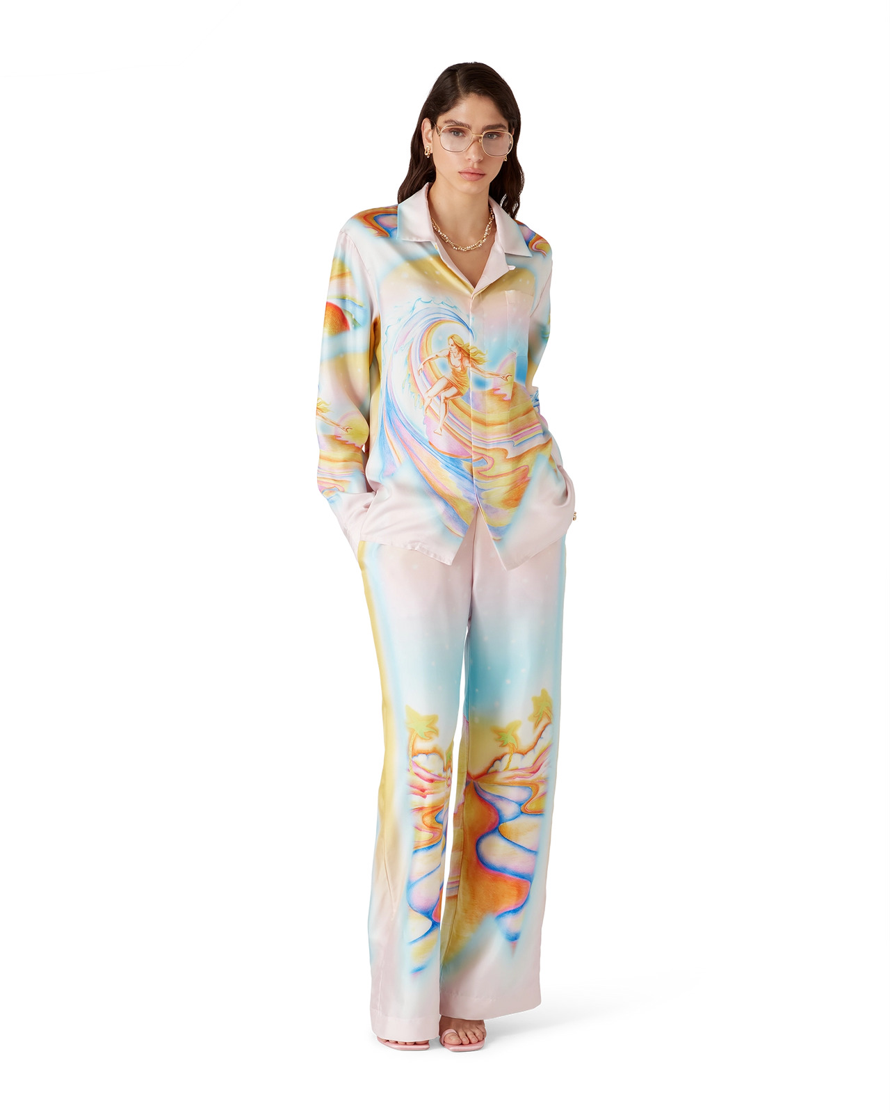 Psychedelic Nirvana Silk Trousers | Casablanca Paris - 2