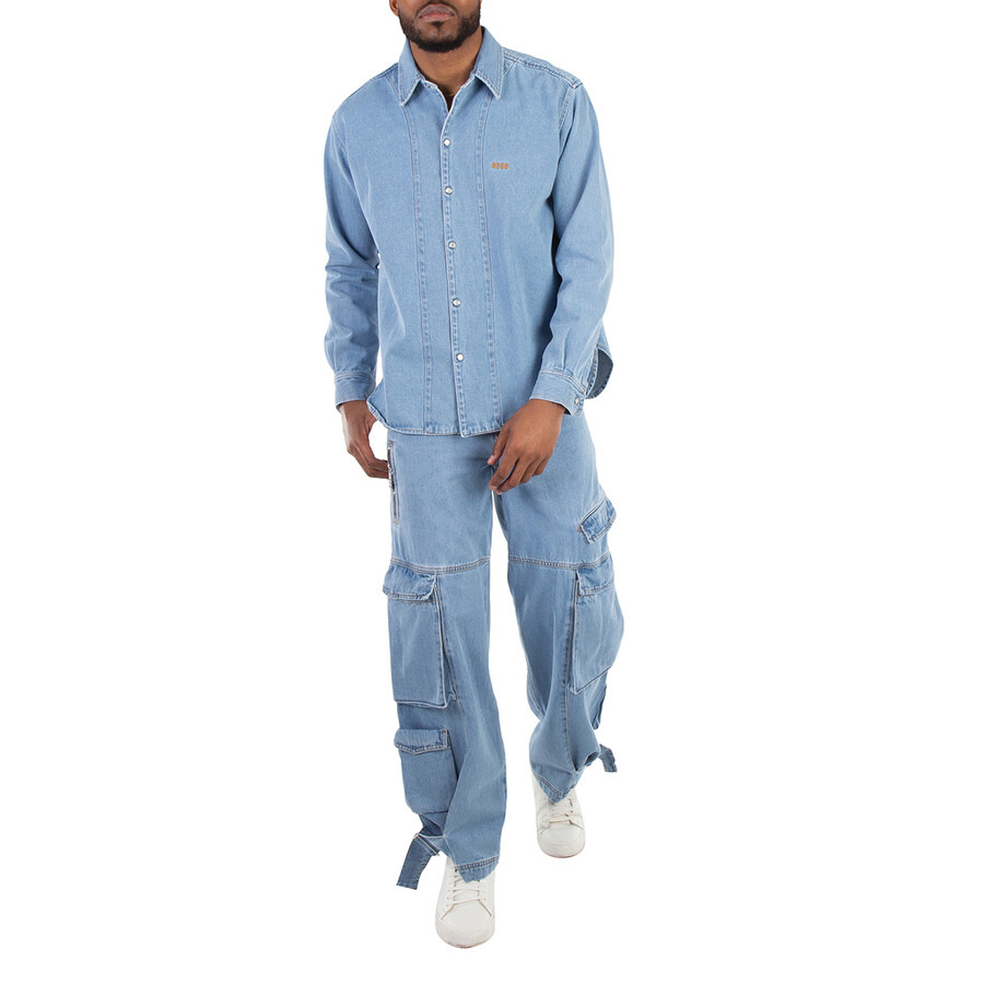 GCDS Cotton Denim Ultracargo Pants - 4