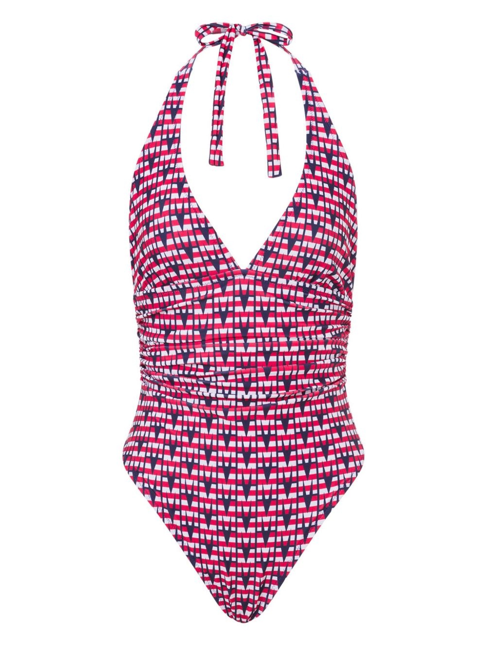 geometric print swimsuit - 1