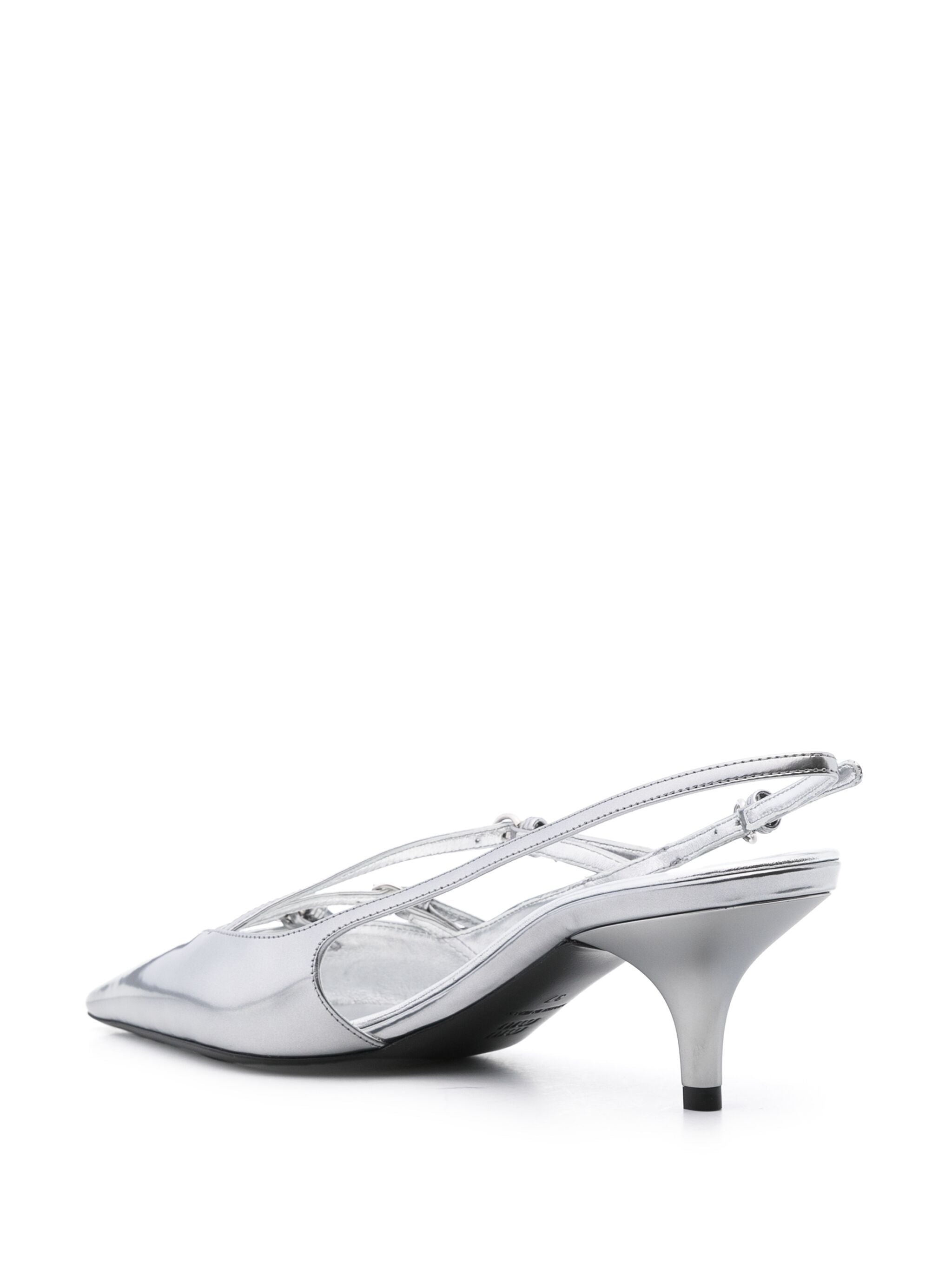 55mm Leather Buckle Pumps - 3