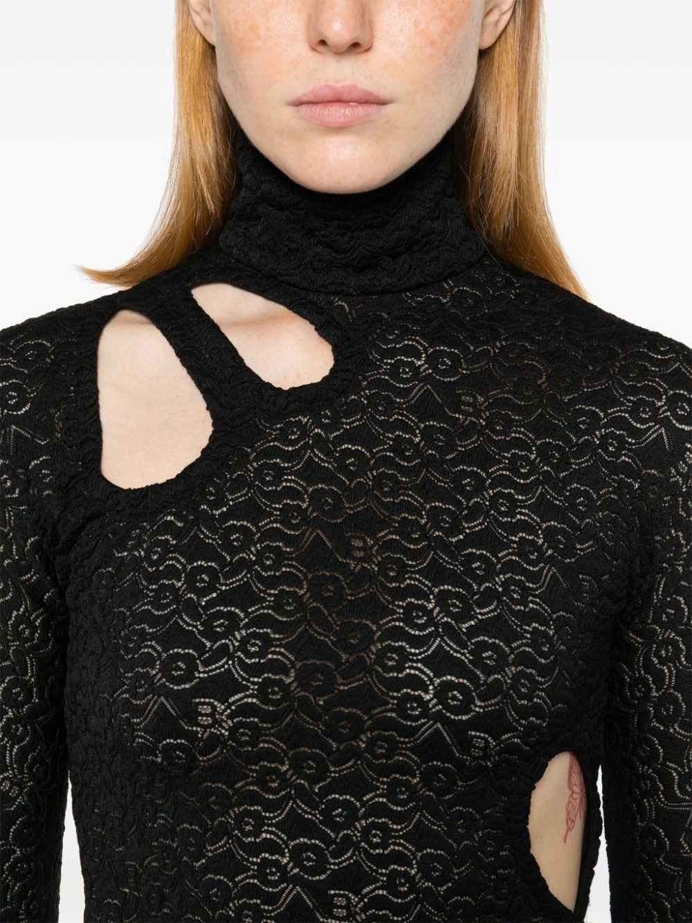 floral-embroidery dress - 5