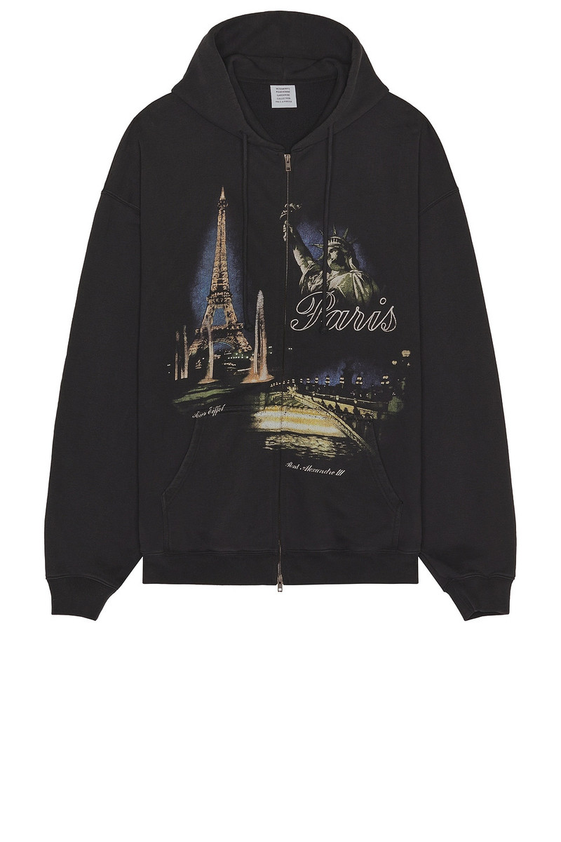 VETEMENTS Paris Tourist Zip-Up Hoodie outlook