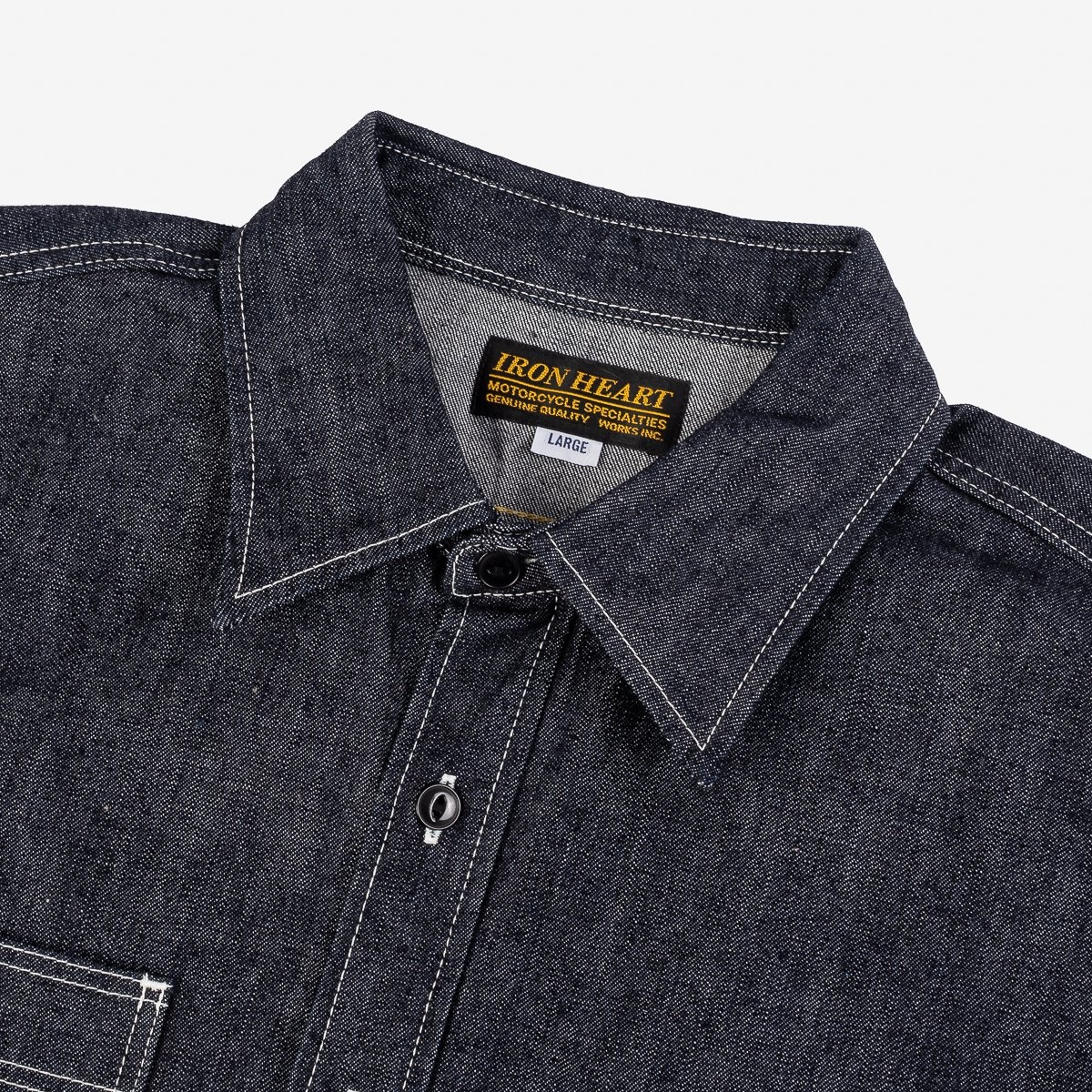 IHSH-322-IND 10oz Selvedge Denim Work Shirt - Indigo - 6