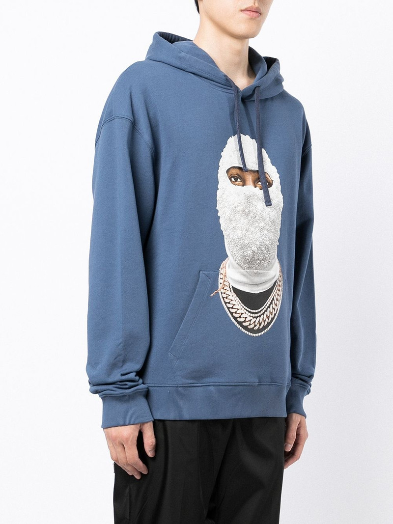 Gold Face print hoodie 3