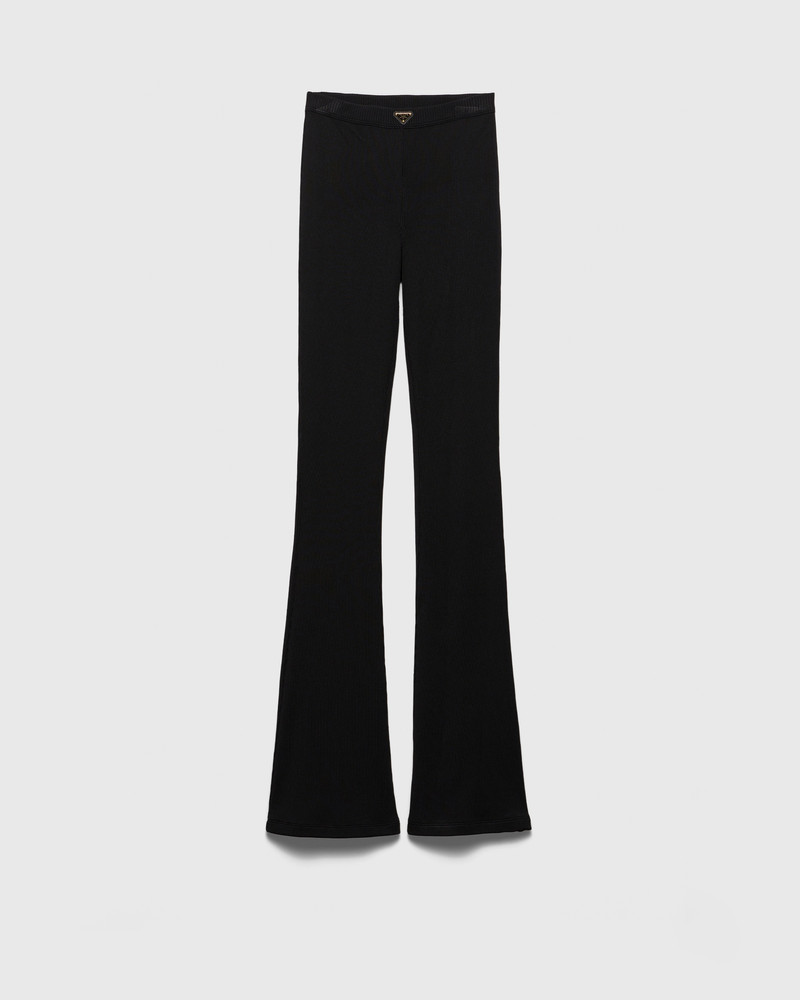 Ribbed knit jersey pants - 1