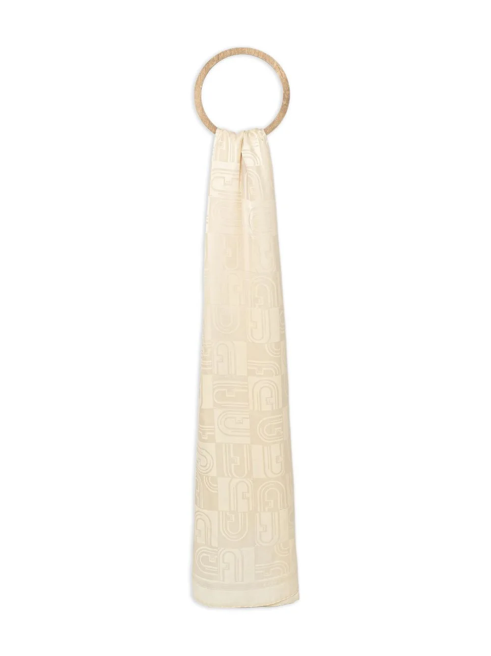 logo-pattern scarf - 1