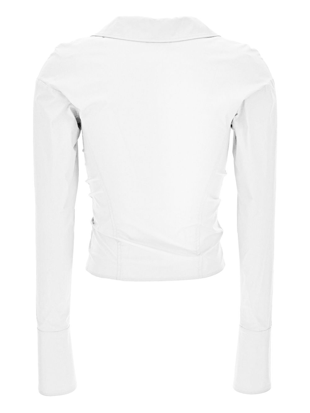 gathered-detail shirt - 2