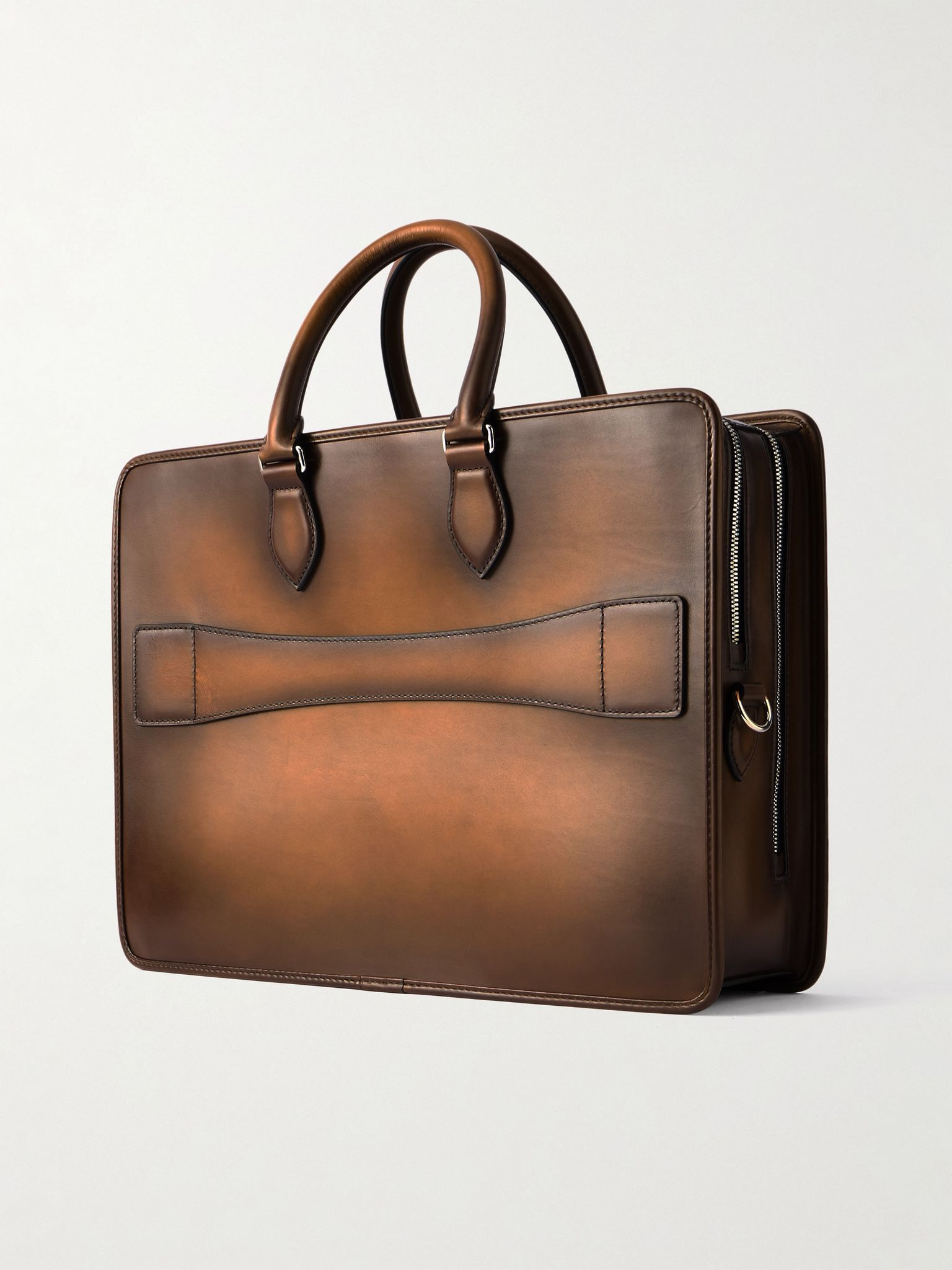 2 Jours Neo Venezia Leather Briefcase Brown - 3