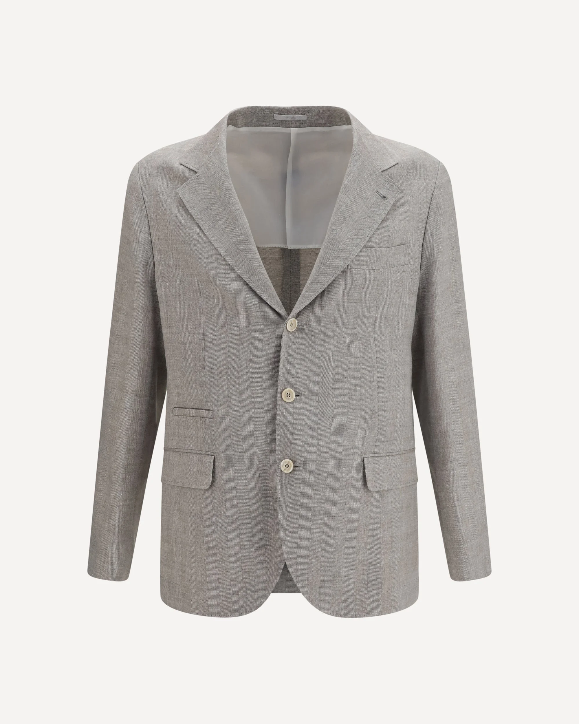 Deconstructed linen and wool chevron Jacket - 1