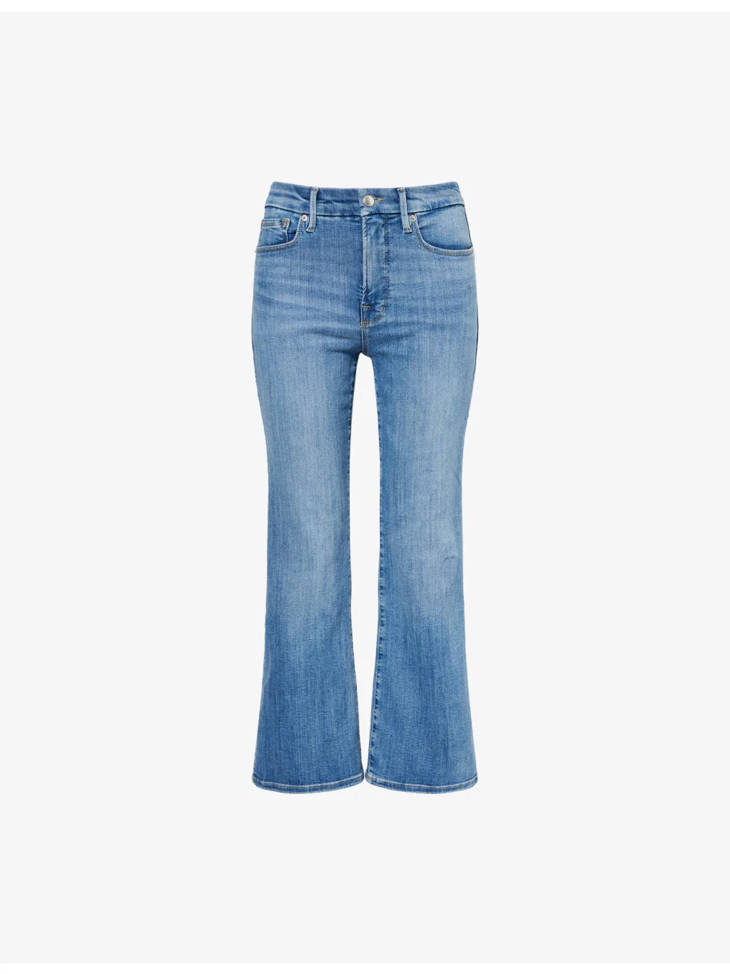 Good Legs Cropped Mini Boot-Cut Denim Jeans - 1