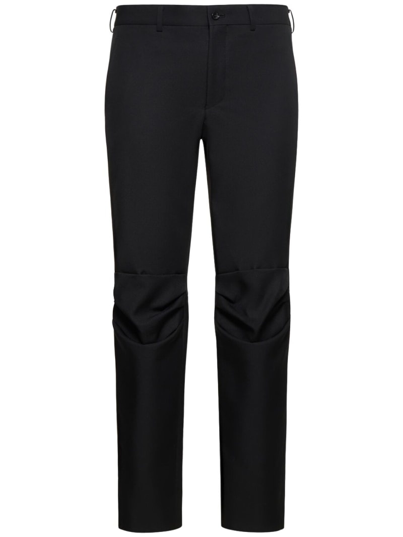 Solid gabardine pants - 1