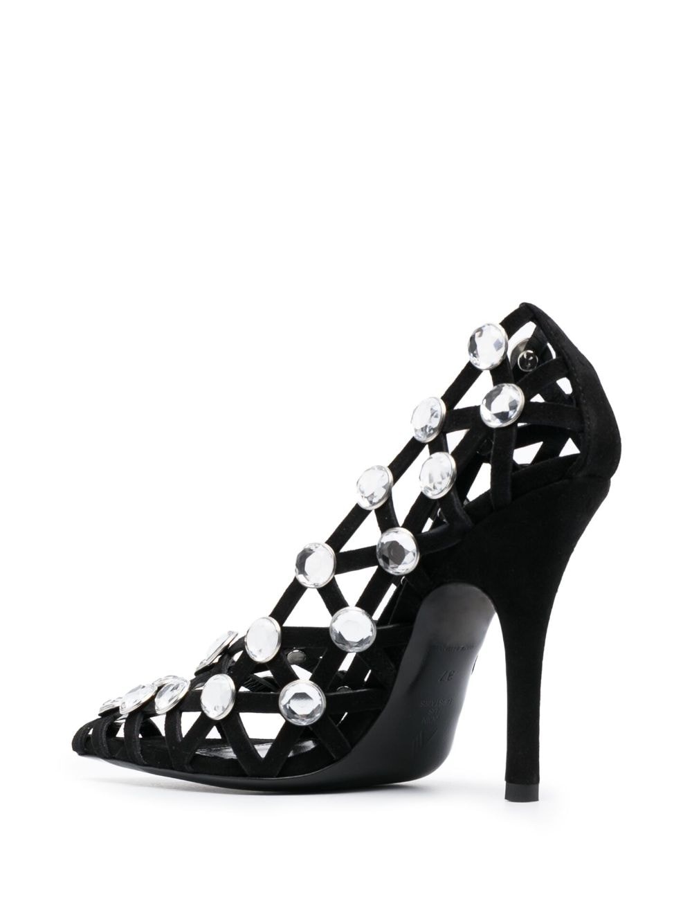 Grid 105mm rhinestone-embellished pumpss - 3