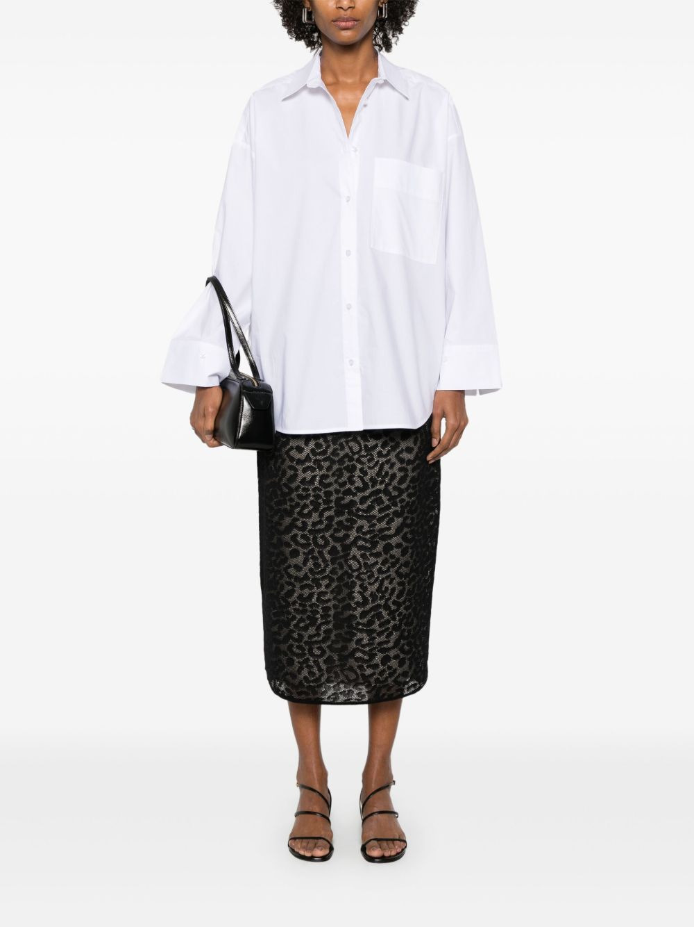 lace midi skirt - 2