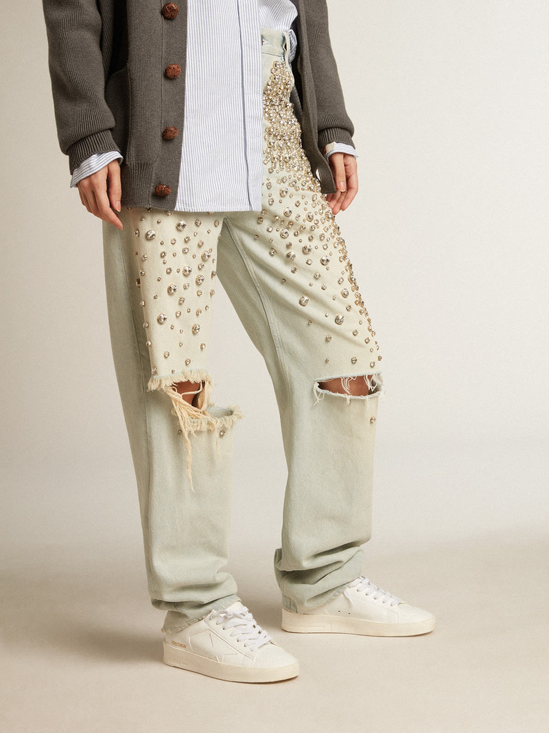 Golden Goose Women’s bio-based Stardan with white star and heel tab outlook