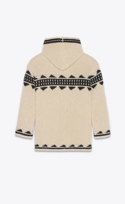 SAINT LAURENT baja cardigan in jacquard outlook